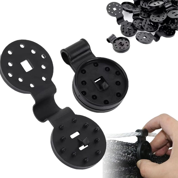 Heavy Duty Garden Tarp Clips Set, Shade Netting Clips, Round Plastic Windproof Awning Clamps, For Camping, Windproof Awning, Garden Netting