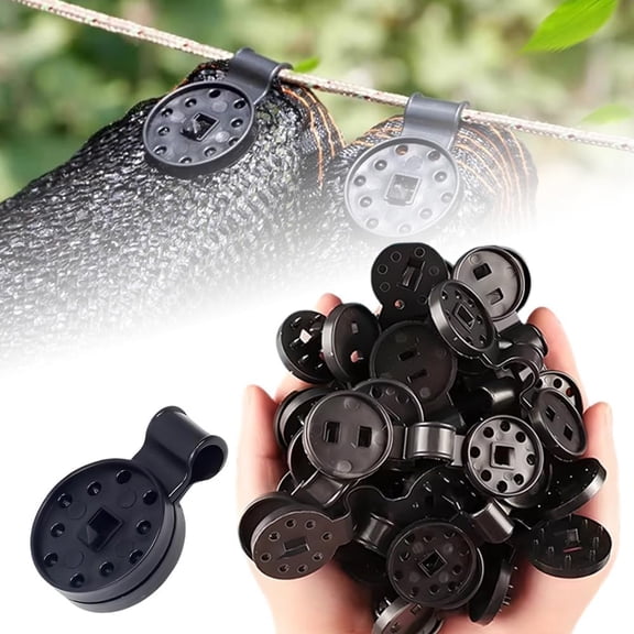 Heavy Duty Garden Tarp Clips, Shade Cloth Clips with Heavy Duty Garden Tarp Clips Lock Grip, Round Plastic Windproof Garden Clamps
