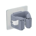 thumbnail image 1 of Heavy Duty Garden Tool Organizer Rack - Wall Mounted Mop Holder Broom Hanger with Strong Adhesive PVC Clamp for Shovel Rake Handle Storage, 1 of 7