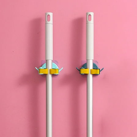 Heavy Duty Garden Tool Organizer Rack, Wall Mounted Storage Holder, Stainless Steel Construction, Punch-free Mop Clip, for Rakes, Shovels, and Brooms, Beige, by FAJHHA