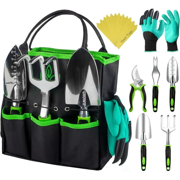 Heavy Duty Garden Tools 22 Pieces Set - Rust Proof, Durable Gardening Supplies - Ergonomic Gardening Hand Tools - Ideal Gardening Gifts for Women