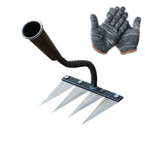 Heavy Duty Garden Weeding Rake - 12 Inch High Carbon Steel Cultivating Tool for Farming, Gardening, Loosening Soil & Spreading Mulch - Multi-Purpose Hand Rake (Size Options Available)