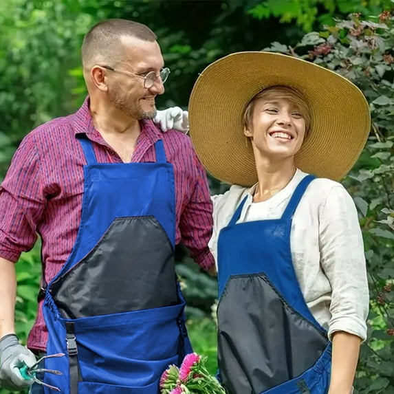 Heavy Duty Gardening Apron with Pockets Large Harvesting Apron for & Vegetables Canvas Picking Apron with Bottom Release & Top Pocket Multi-Purpose Garden Work Apron for Men & Women
