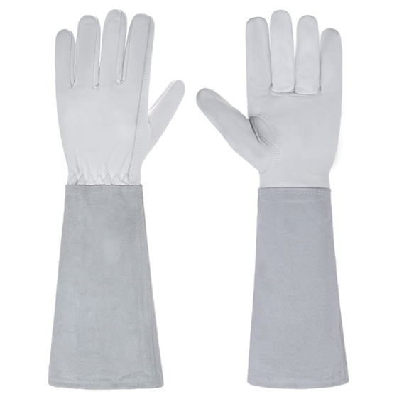 Heavy Duty Gardening Gloves Heat Protective Long Sleeve Polyester Inner Layer