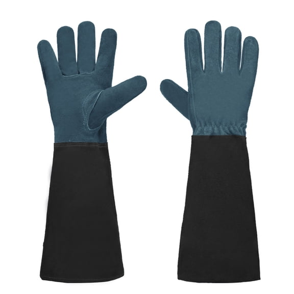 Heavy Duty Gardening Gloves Heat Protective Long Sleeve Polyester Inner Layer