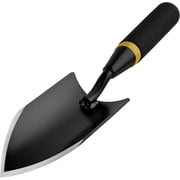 Heavy Duty Gardening Hand Trowel - Carbon Steel Garden Trowel with Rubberized Handle, Ideal for Soil Planting, Digging, Transplanting
