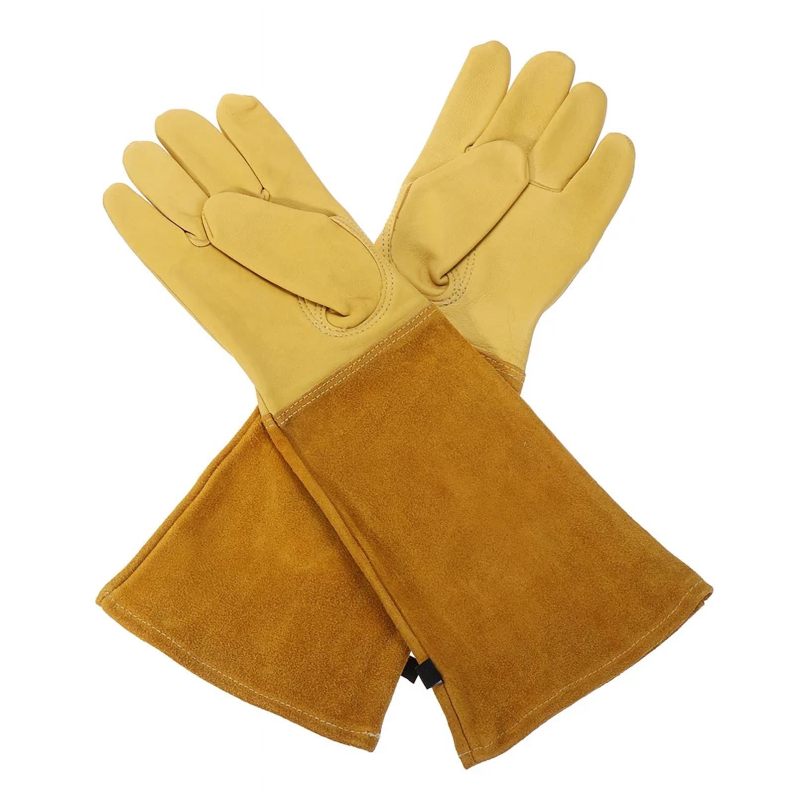 Heavy Duty Gardening Rose Pruning Gauntlet Gloves Thorn Proof Long Sleeve Work Welding Garden Gloves ,Multipurpose Use