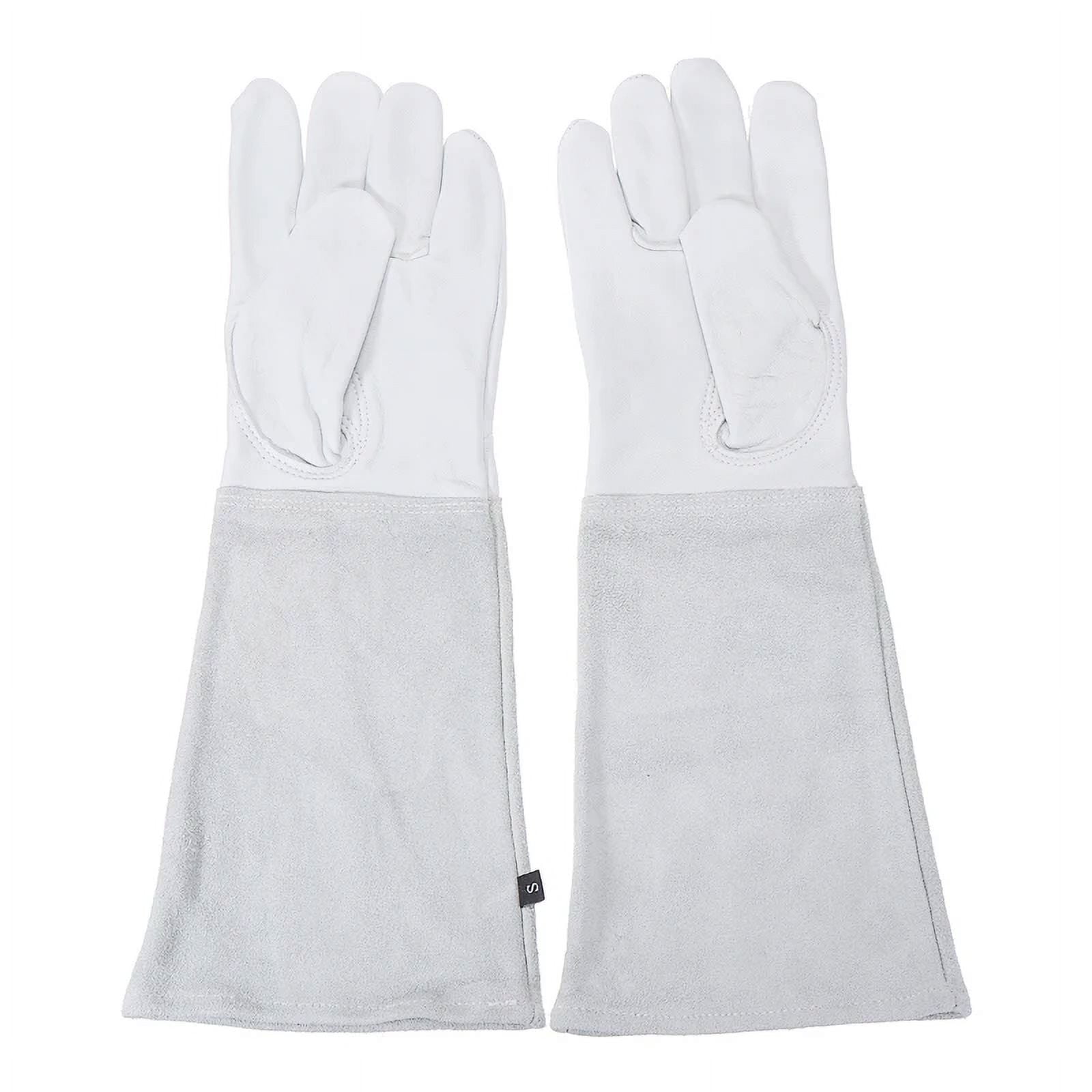 Heavy Duty Gardening Rose Pruning Gauntlet Gloves Thorn Proof Long Sleeve Work Welding Garden Gloves ,Multipurpose Use