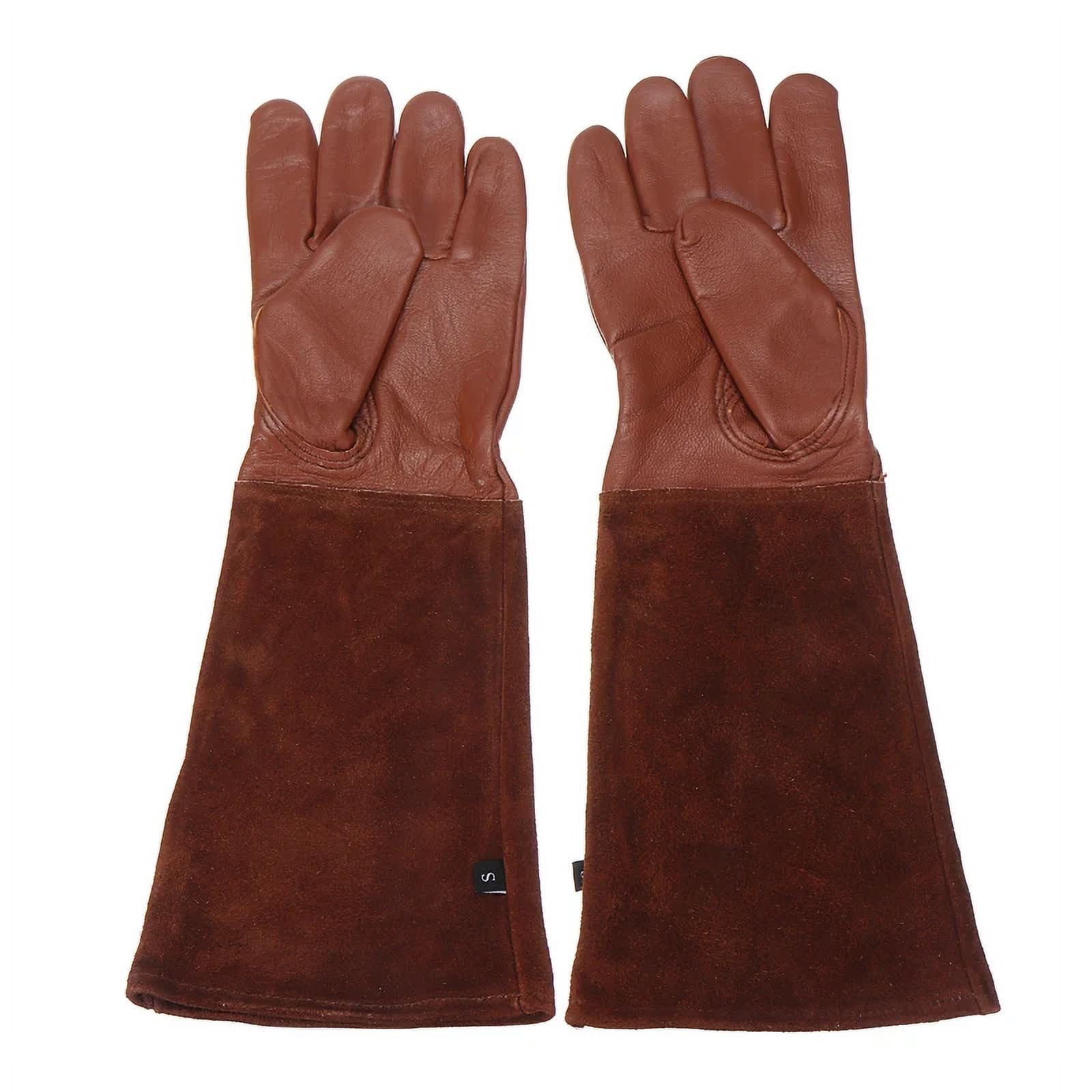 Heavy Duty Gardening Rose Pruning Gauntlet Gloves Thorn Proof Long Sleeve Work Welding Garden Gloves ,Multipurpose Use