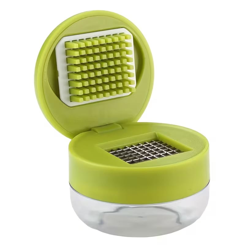 Heavy Duty Garlic Press and Chopper - Manual press, easy to clean, compact design for home kitchen use