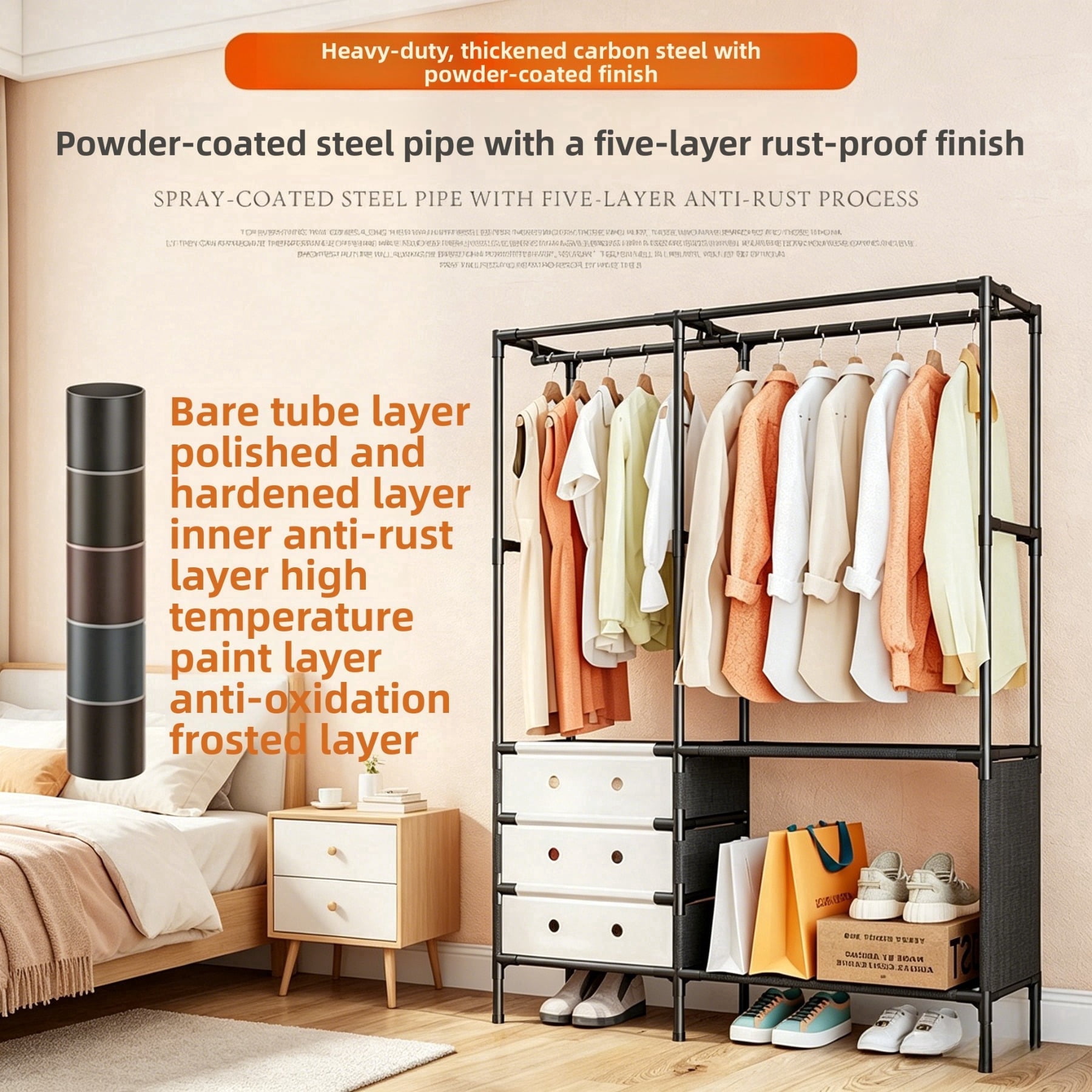 knee length dresses for ladies GrandView 5-Drawer Industrial Metal Dresser  Modern Industrial Furniture