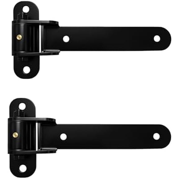 Heavy Duty Gate Hinges, 13'' Black Steel Outdoor Gate Hinges 900 lbs Capacity for Fence & Farm Gates, Rust Resistant Bolt-On or Weld-On Gate Hardware for Garden, Shed & Driveway Doors (2 Pack)