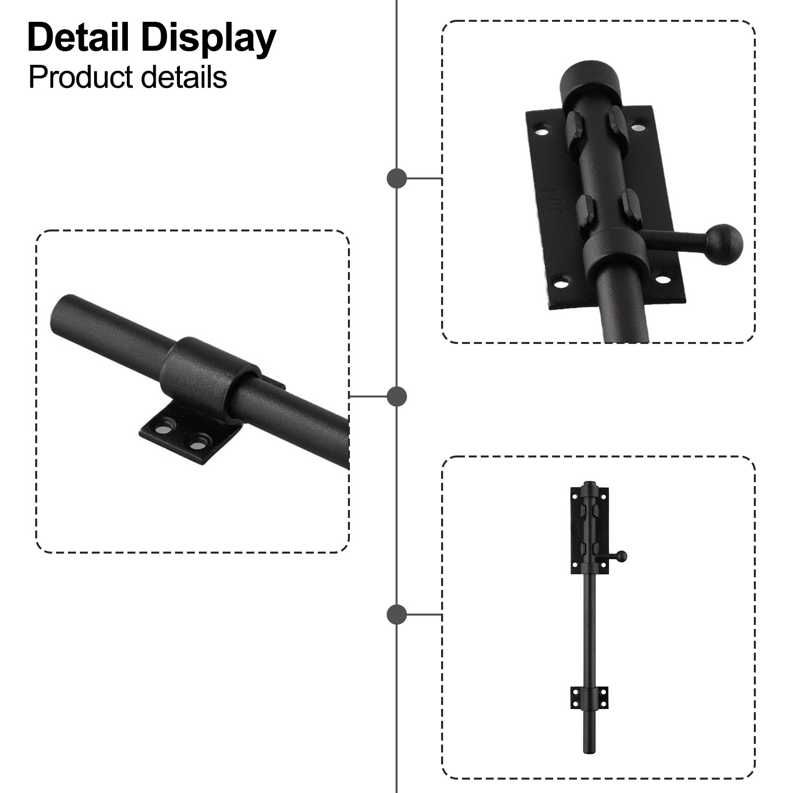 Heavy Duty Gate Latch Slide Lock Large Garden Gate Shed Sliding Door