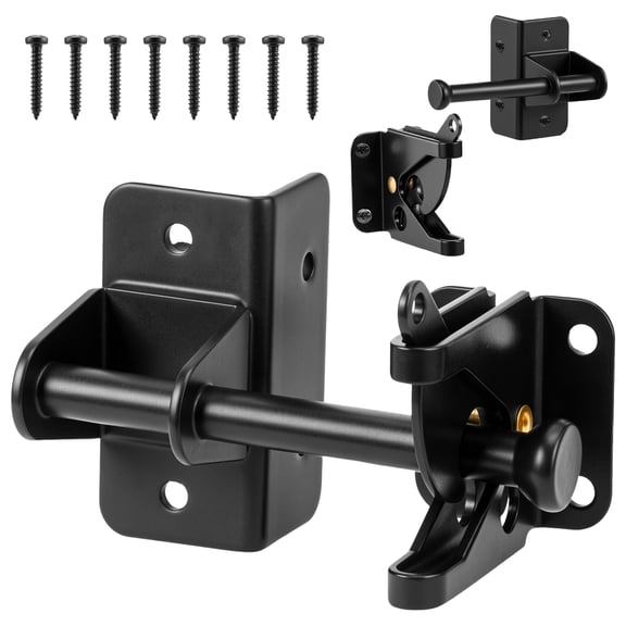 Heavy Duty Gate Latch Weatherproof Steel Gravity Self Locking Fence Latch for Wooden Fence Pool Gate with Mounting Screw