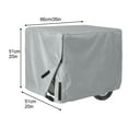 thumbnail image 1 of Heavy Duty Generator Cover Fits Most 5500 15000 Watt Models Grey Waterproof 26*20*20 inches, 1 of 3