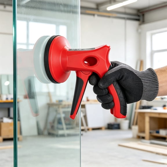 Heavy Duty Glass Suction Cup Lifter, 8" Pistol Grip Vacuum Tool for Tiles & Granite, Car Dent Pulling & Panel Lifting, Industrial Strength, Locking Mechanism for Safety