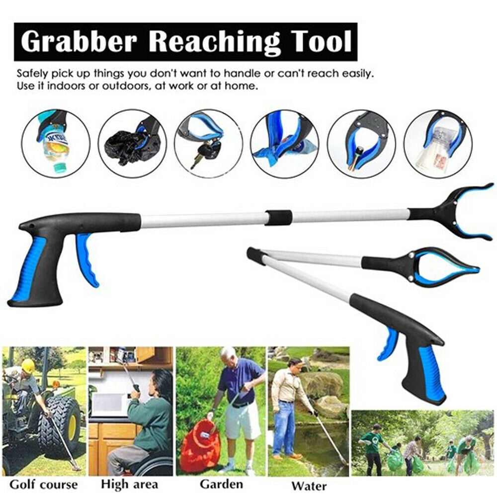 Grabber Reacher With Rubber Grip Handle - 32 Inch Multipurpose Foldable  Reaching Assist Claw Arm Extender Tool With Heavy Duty Grip By Fleming  Supply : Target