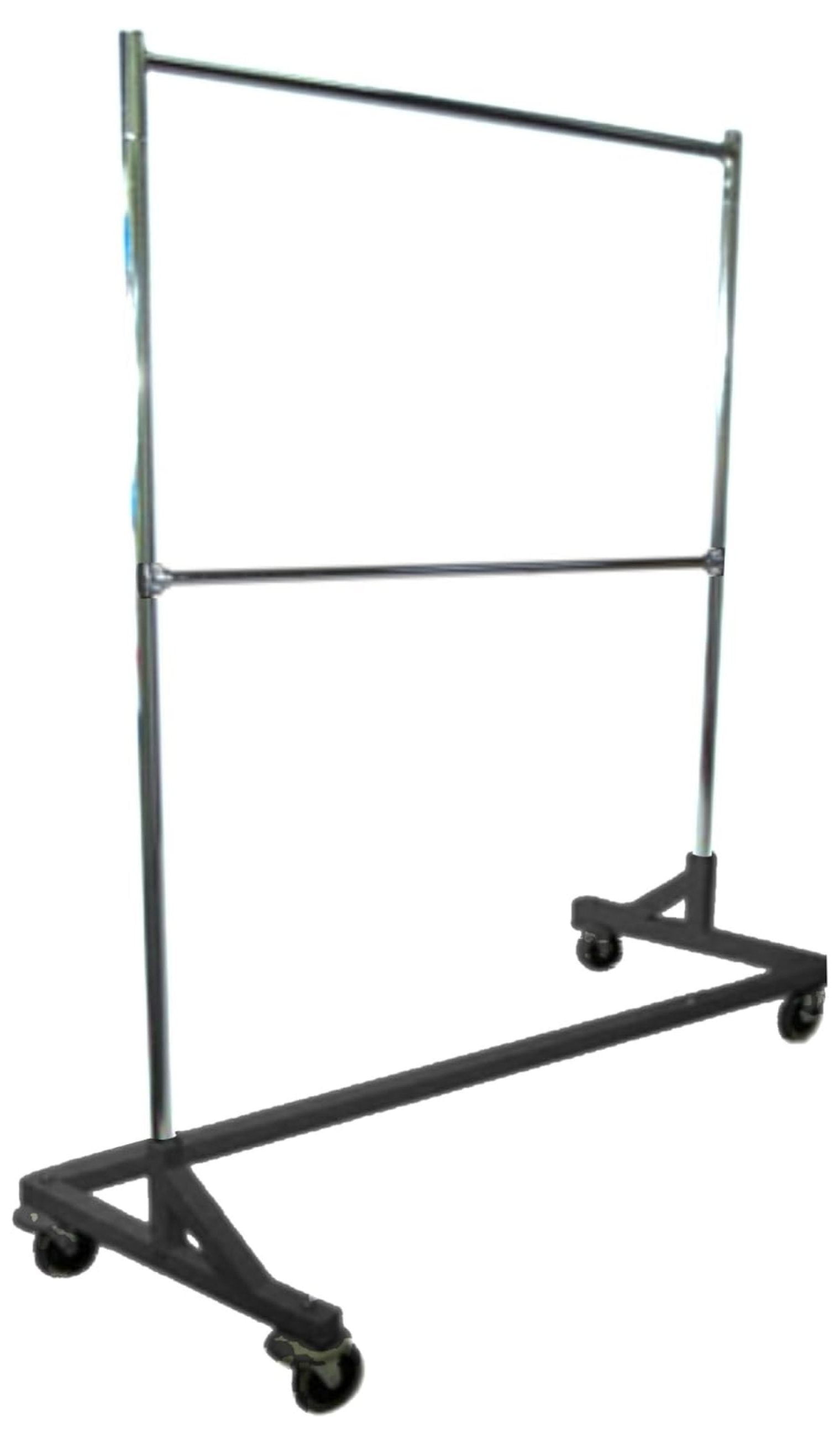 Double Z Rack Heavy-Duty Grade Double-Bar Rolling Z Rack Garment Rack with Nesting ...
