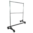 thumbnail image 1 of Heavy-Duty Grade Double-Bar Rolling Z Rack Garment Rack with Nesting Black Base by DyGTyX, 1 of 2