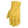 thumbnail image 1 of Heavy Duty Grain Cowhide Extra Wear Palm Leather Work Gloves, Saddletan, 1 of 3