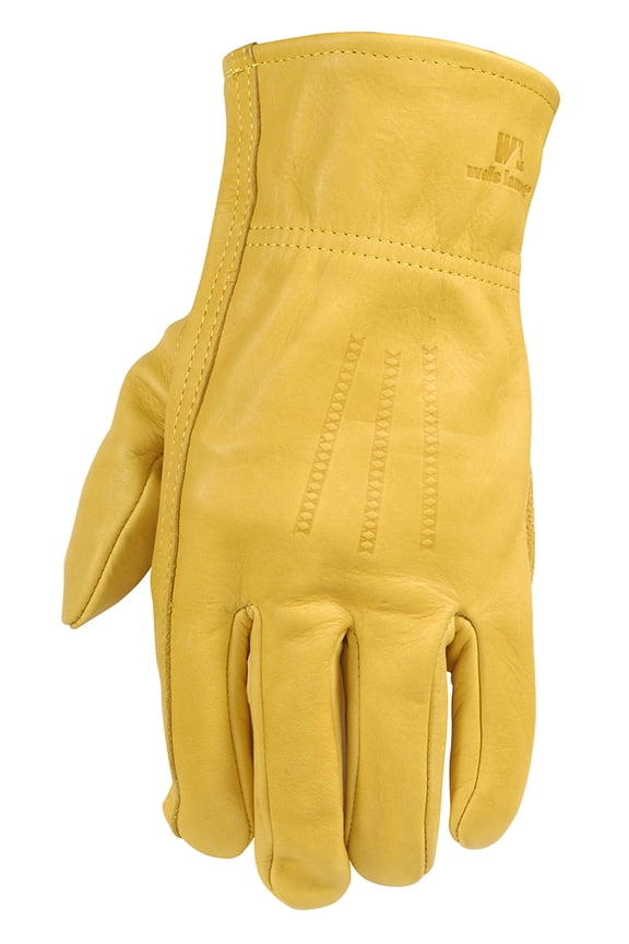 Heavy Duty Grain Cowhide Extra Wear Palm Leather Work Gloves, Saddletan
