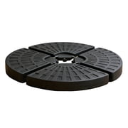 Maypex 120 lbs Outdoor Cantilever Patio Umbrella Base Offset Umbrella Stand, 4-Piece Fillable HDPE Plates for Garden Backyard Poolside in Black