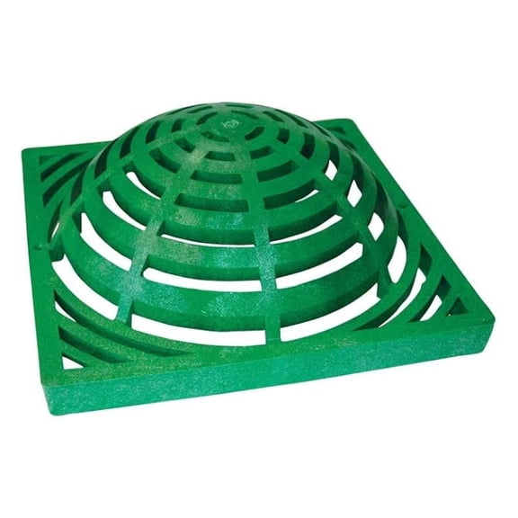 Heavy Duty Grate 12 Inch Green; Square Drain Grates for Garden Beds; Durable Plastic Landscape Grates; Outdoor Drainage Covers; Debris Protection