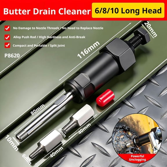 Grease Fitting Extractor Heavy Duty Grease Fitting Cleaner Tool, High-Pressure Grease Zerk ...