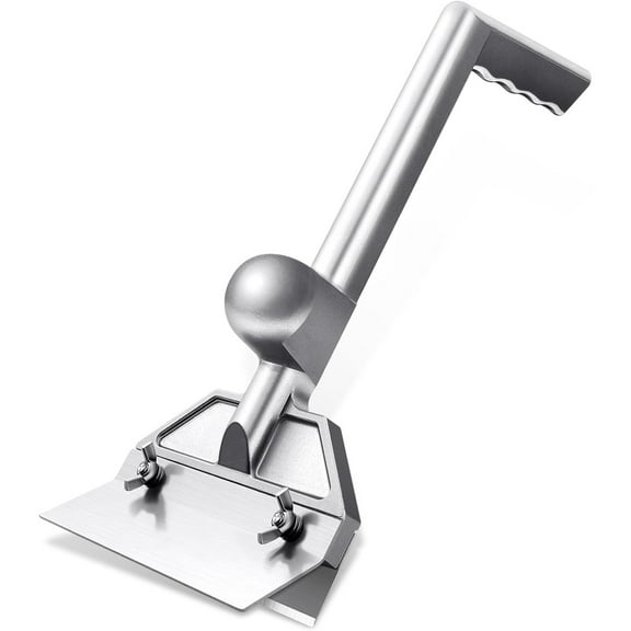 Heavy Duty Griddle Scraper for Flat Tops with 6" Stainless Steel Sharp Blade, Flat Top Grill Scraper for Griddle with Ergonomic Aluminum Handle, Ideal for Home,Commercial Use,Gift Men Women