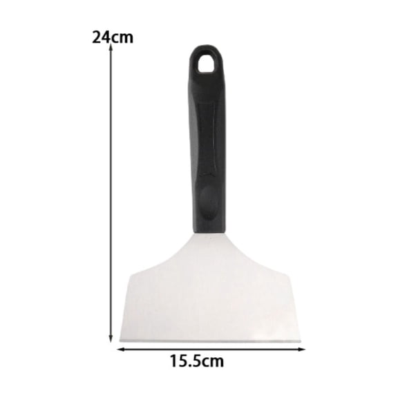 Heavy Duty Griddle Scraper - Stainless Steel Flat Top Grill Cleaning Tool - Durable Stove Top Scraper for BBQ Griddle Cooking - 1 Scraper