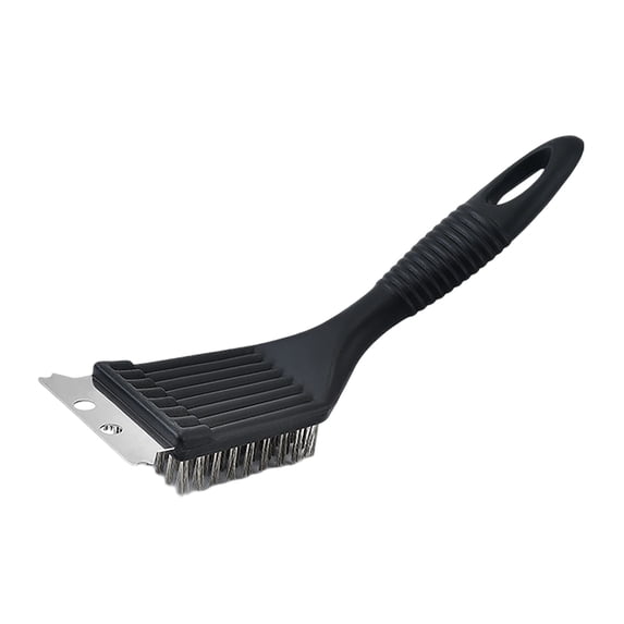 Heavy Duty Grill Brush and Scraper - Extra Strong Stainless Steel Wire Bristles for BBQ Cleaning - Professional Grill Accessories with 8-Inch Handle for Removing Tough Grill Grime & Grease