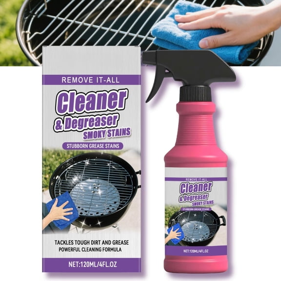 Heavy Duty Grill Grease Destroyer Spray, Professional Grade BBQ Cleaner, Multi-Purpose Grease Remover for Oven, Stove, Air Fryer, Outdoor Grill, Burnt Food & Grease, Powerful Kitchen Degreaser