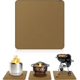 Heavy-Duty Under Grill Mat 59inch Square Fire Pit Mat,3 Layers ...