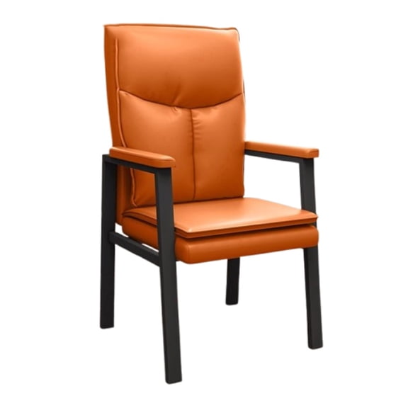 Heavy Duty Guest Chair with Padded Armrests,Leather Accent Chair Modern Single Sofa Chair for Living Room,High-Back Reading Chair Lounge Leisure Chairs