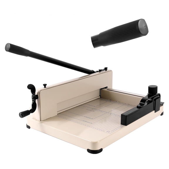Heavy-Duty Guillotine Paper Cutter, 12 inch Paper Cutter with Metal Base, Trimmers Cards Papper Leather for Office Home (White, a4)
