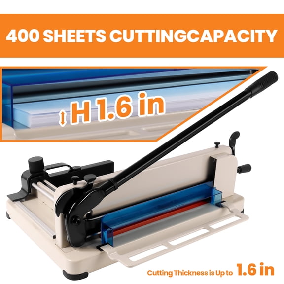 Heavy Duty Guillotine Paper Cutter A4 Paper Trimmer, Paper Trimmer for Office, Classroom or Craft Rooms, Heavy Duty Guillotine Paper Cutter with Safety Lock and Transparent Guard
