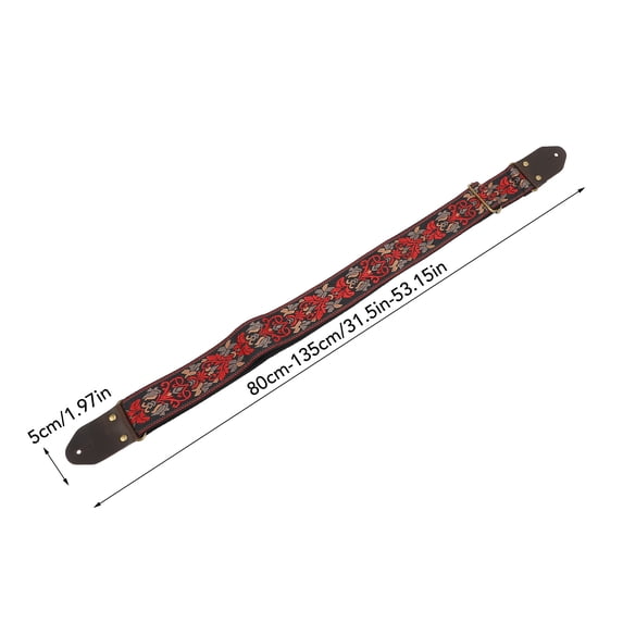 Heavy Duty Guitar Strap, 5cm Wide, 80,135cm Adjustable, Nylon Leather, Easy Install Comfortable!