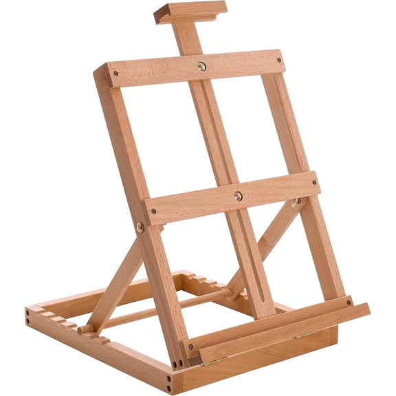 Heavy Duty H-Frame Tabletop Easel - Artist Studio Desktop Drawing Table, Portable Drafting Table, Adjustable Art Board, Tabletop Easel for Painting, Holds Up to 23" Canvas