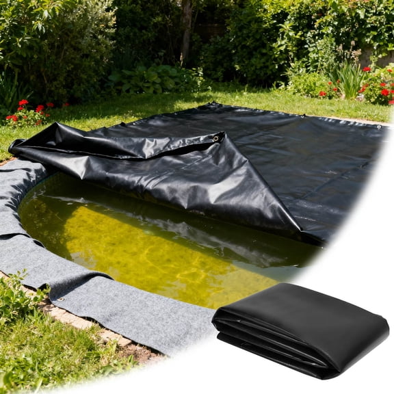 Heavy Duty HDPE Pond Liner, Thickened Waterproof Pool Cover, Weather-Resistant Protective Film for Garden Ponds, Swimming Pools & Water Features (F)