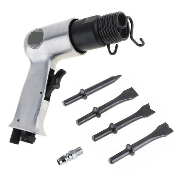 Heavy Duty Hammer Drill 9150 120mm Professional Handheld Pistol Gas Shovels Air Hammer Small Rust Remover Pneumatic Tools With 4 Chisels ,Easy to Use