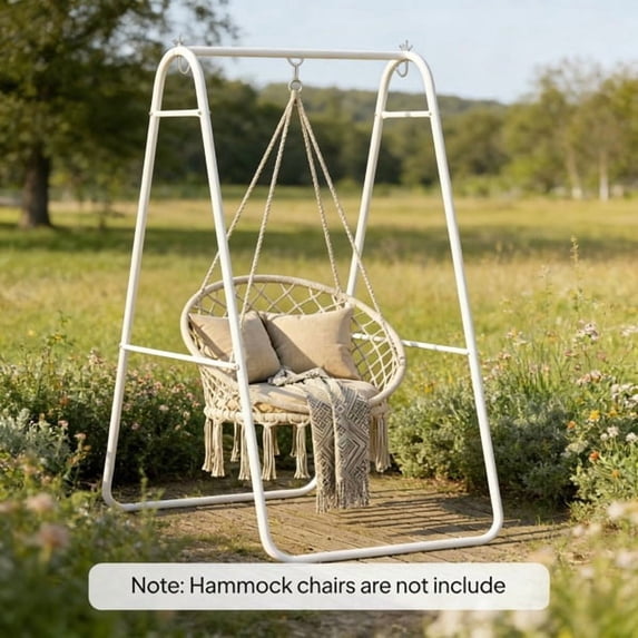 Heavy-Duty Hammock Chair Stand, Universal Metal Swing Frame with 3 ...