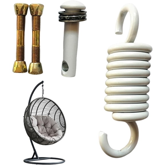 Heavy Duty Hammock Spring Kit, Rustproof Stainless Steel, Large Load Bearing for Swing Chair Boxing Bag, Patio Balcony(White)