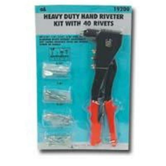 Heavy Duty Hand Riveter Kit with 40 Rivets