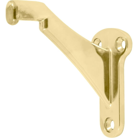 Heavy-Duty Handrail Bracket, Polished Brass by Stone Harbor Hardware