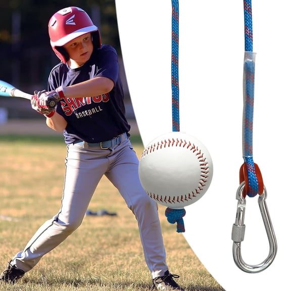 Heavy-Duty Hanging Baseball Swing Training Rope Adjustable Softball Batting Practice Equipment for Men