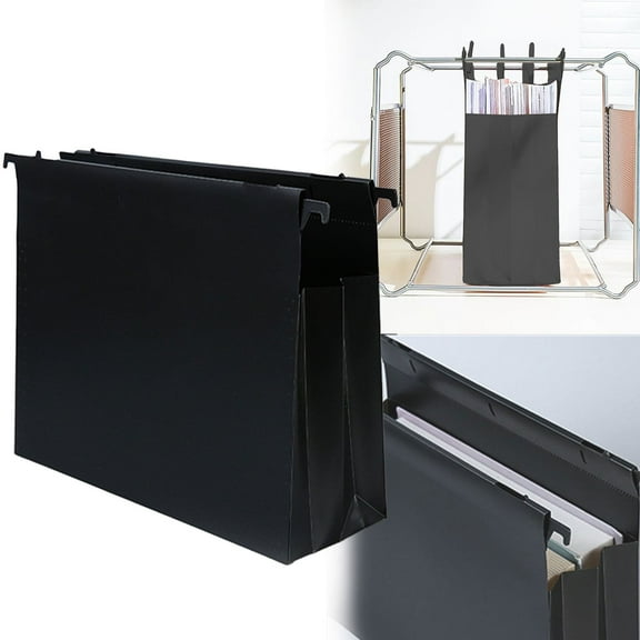 Heavy Duty Hanging File Folder With Expanding Pocket And Movable Dividers, Letter Size Document Organizer For Filing Cabinet, Insertable Tabs