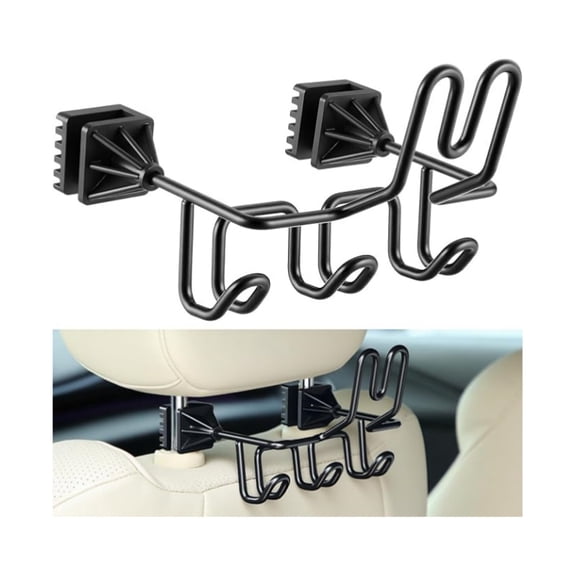 Heavy Duty Hard Hat Holder for Truck Seat, Car Headrest Hook Organizer for Safety Vest & Tool Bag, Universal Vehicle Storage Rack for SUV/Truck/Car(Q)