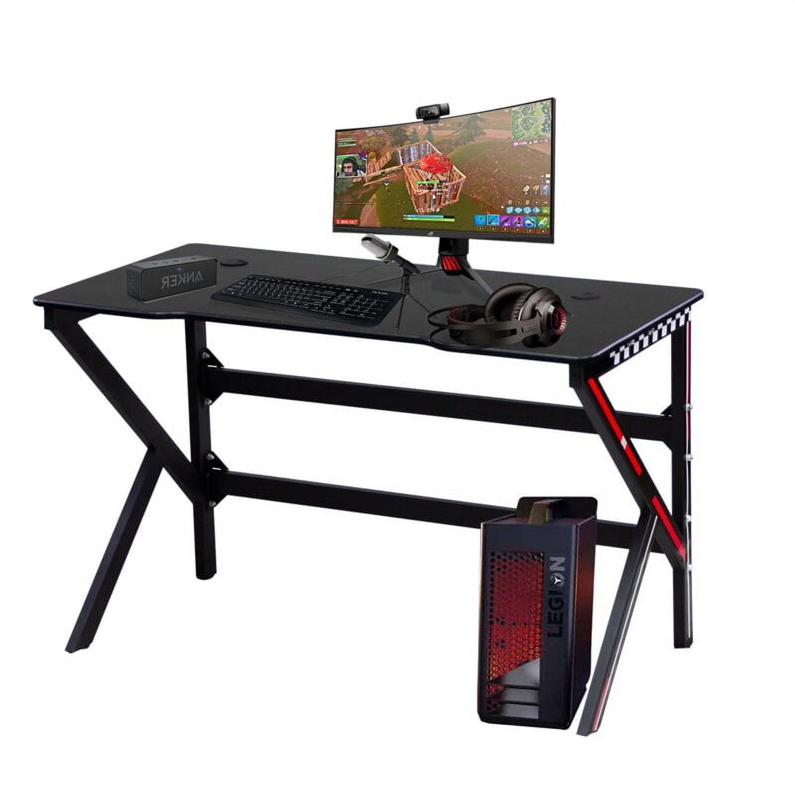 Heavy Duty High Performance Gaming Desk K Shape Computer Desk Cable ...