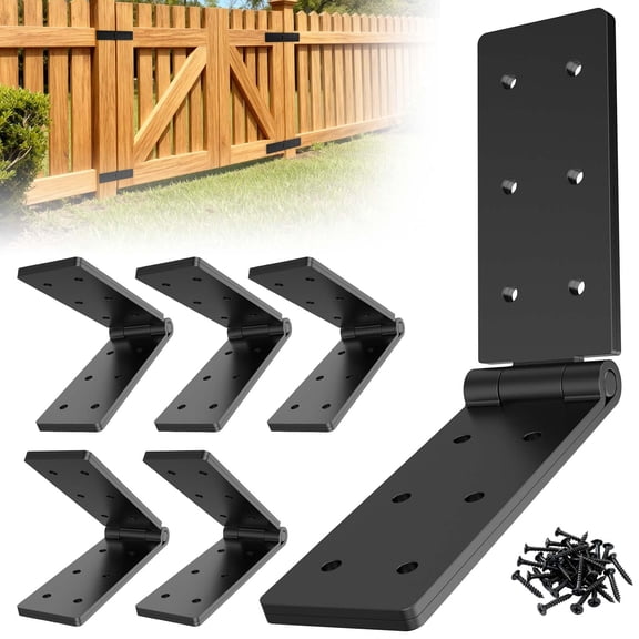Heavy Duty Hinges 270 Degree Folding Hinge for Bifold Doors, Double-Layer Black Iron Table Cabinet Hinge