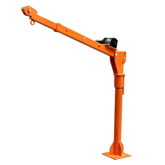 Heavy Duty Hitch Mounted Deer Hoist with Adjustable Arm Length (3.61/4.35/5.09ft), 360 Rotating Base, 1100 lbs Load Capacity Rust-Proof Q235 Steel, Stable, Easy Assembly